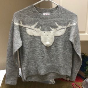 girls beautiful reindeer sweater